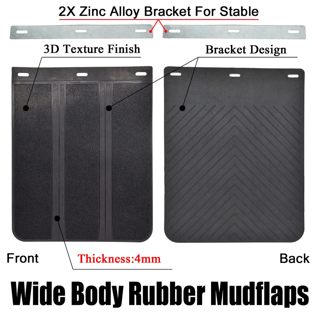 Universal Rubber Mudflaps Pickup SUV Van Truck Mud Flaps Splash Guards Mudguards Dirty Traps For VW AUDI KIA Renault Ford Mazda