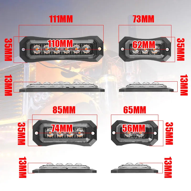 E8 DOT LED Side Marker Indicator Lights for Scania Peterbilt Kenworth IVECO DAF Hino MAN Foton Auman Daimler Heavy Truck 12V 24V