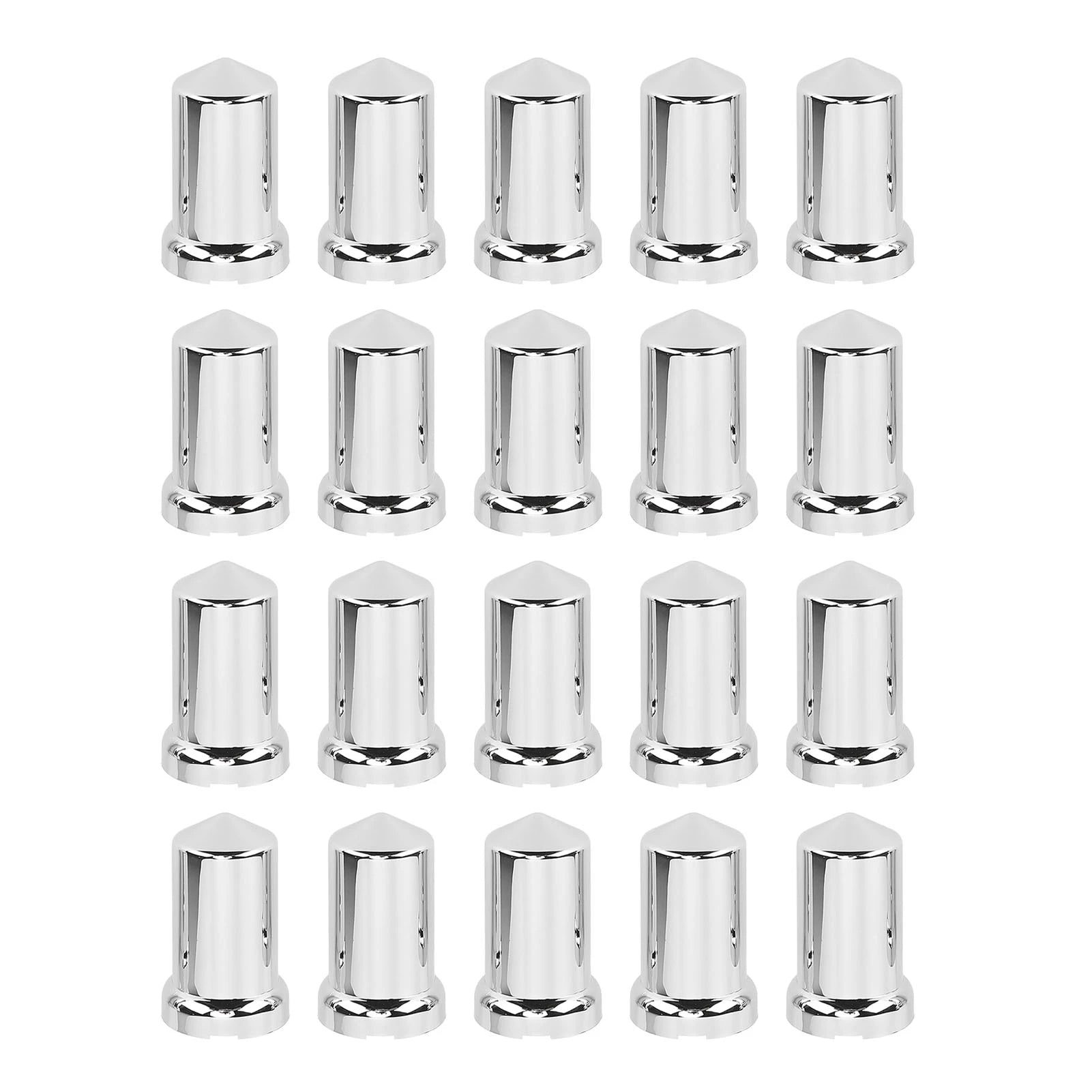Lug Nut Covers ABS Chrome Corrosion Resistant Anti Rust 33mm Flanged Lug Nut Caps for Trucks Trailers and Vehicles