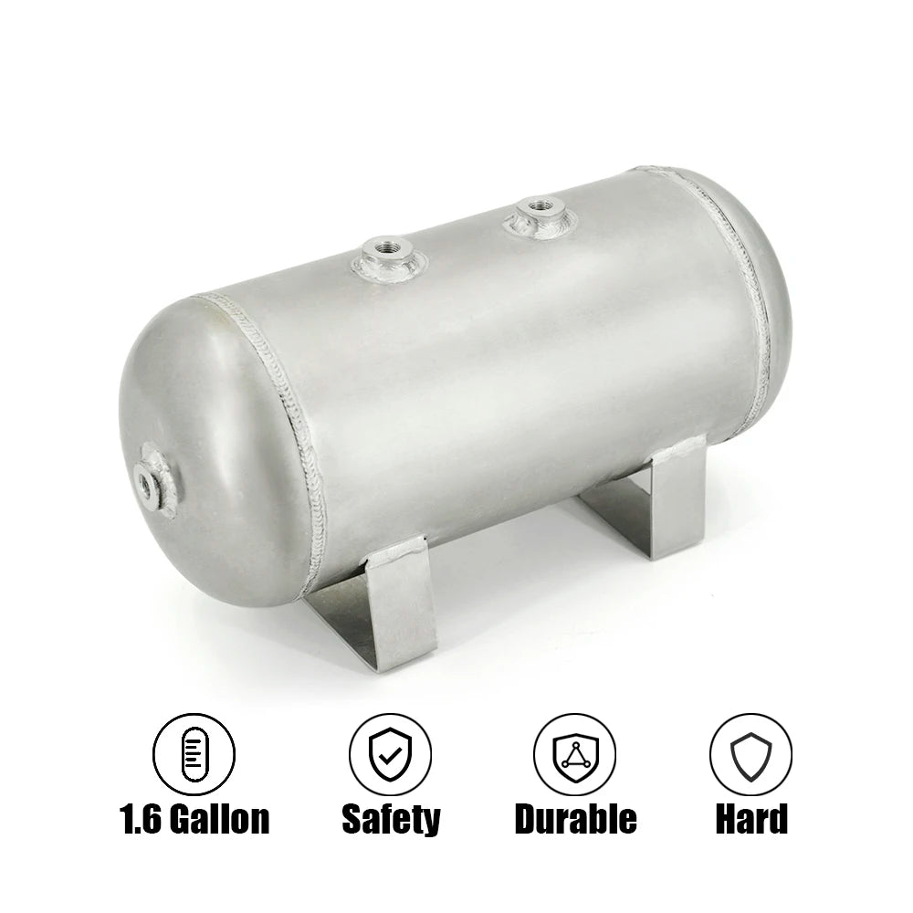 Wholesale 1.6 Gallon Aluminum Air Cylinder Tank for Pneumatic Air Suspension System with 1/4NPT Port,Vehicle Tuning Custom Parts