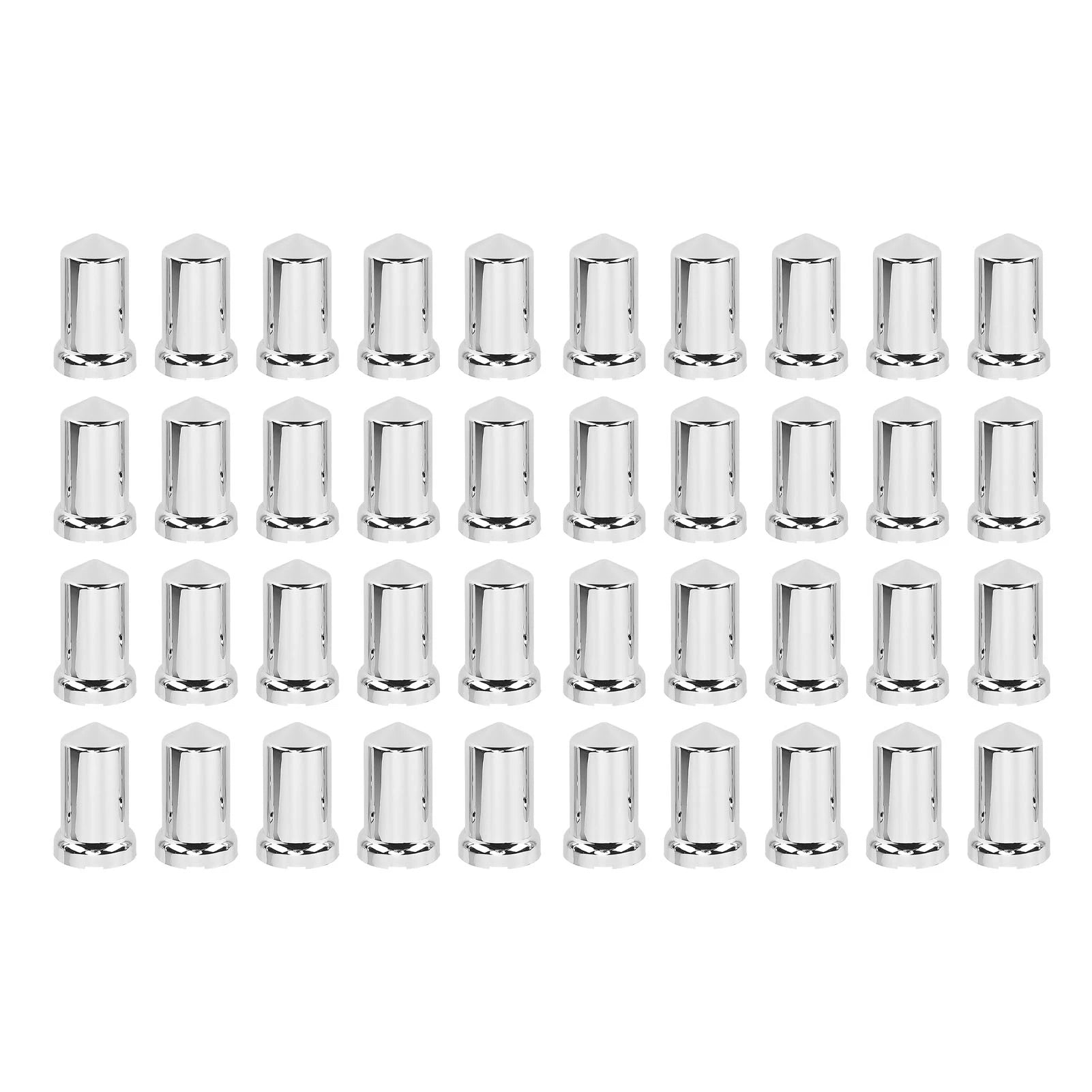 Lug Nut Covers ABS Chrome Corrosion Resistant Anti Rust 33mm Flanged Lug Nut Caps for Trucks Trailers and Vehicles