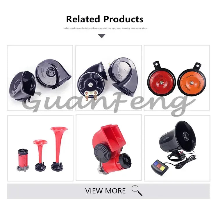 Suitable for Scania square air horn 12V24V truck semi-trailer super loud whistle air horn with horn cover