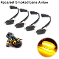 Universal Smoked Lens Amber / White LED Car Front Grille Clearance Marker Light assemblies w/ Wiring Harness Kit For Truck SUV