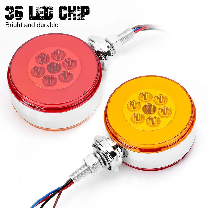 3 inch Truck Double Face LED Pedestal Fender Side Marker Light Flashing Strobe Lamp For Kenworth Peterbilt Freightliner 12V 24V