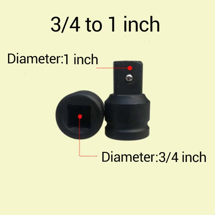1pc 1/2 3/4 1 inch Drive Socket Air Impact Adapter Converter Reducer Sleeve Wrench Adaptor Joint Converter Repair Tools