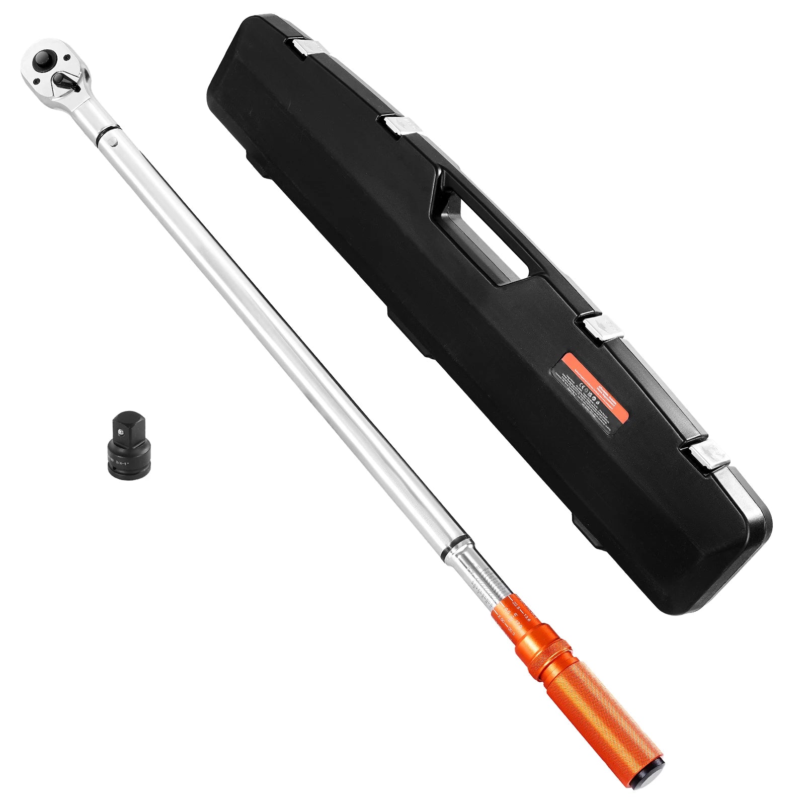 SucceBuy Click Torque Wrench 3/4 Inch Drive 100-600 lbf-ft Dual-direction Torque Wrench Set Alloy Steel for Automobile Repair
