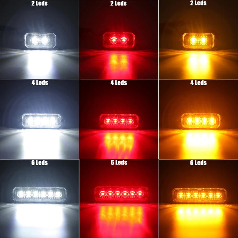 E8 DOT LED Side Marker Indicator Lights for Scania Peterbilt Kenworth IVECO DAF Hino MAN Foton Auman Daimler Heavy Truck 12V 24V