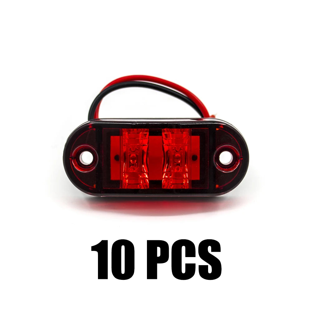 6x/8x/10x 12V 24V LED Side Marker Lights Warning Light Auto Car External Lights Trailer Truck Yellow White Red Clearance Lights