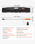 SucceBuy Click Torque Wrench 3/4 Inch Drive 100-600 lbf-ft Dual-direction Torque Wrench Set Alloy Steel for Automobile Repair