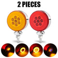 3 inch Truck Double Face LED Pedestal Fender Side Marker Light Flashing Strobe Lamp For Kenworth Peterbilt Freightliner 12V 24V