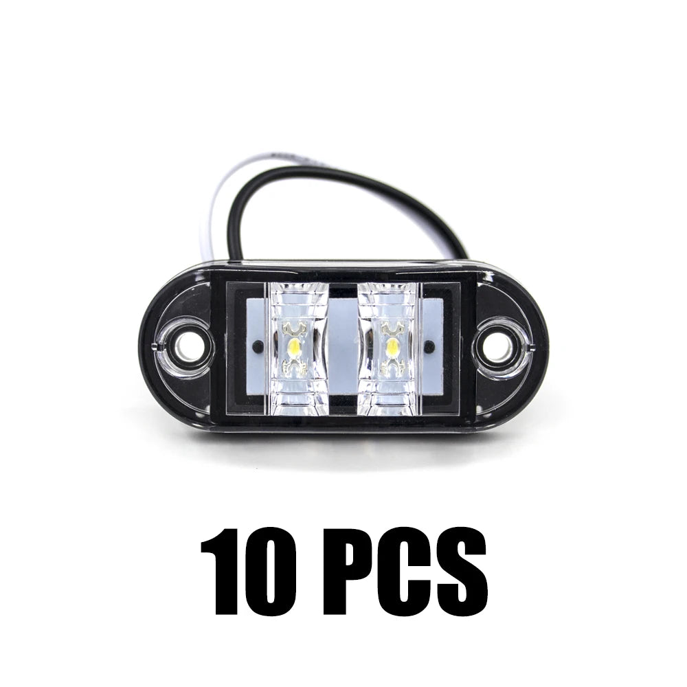 6x/8x/10x 12V 24V LED Side Marker Lights Warning Light Auto Car External Lights Trailer Truck Yellow White Red Clearance Lights